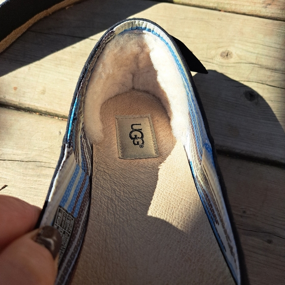 Womens Uggs Canvas /Leather Ballet flats Size 9.5 - Picture 3 of 7